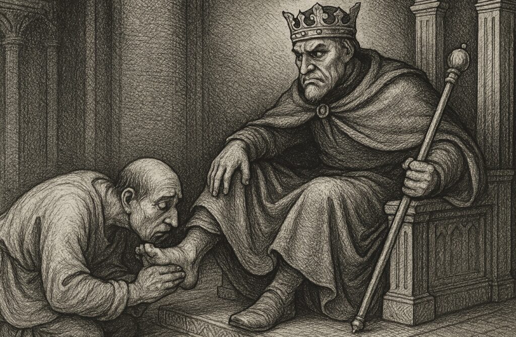 «Εχθρός»-και-«προδότης»,-όποιος-δεν-«φιλάει»-τα-πόδια-του-«Βασιλιά»