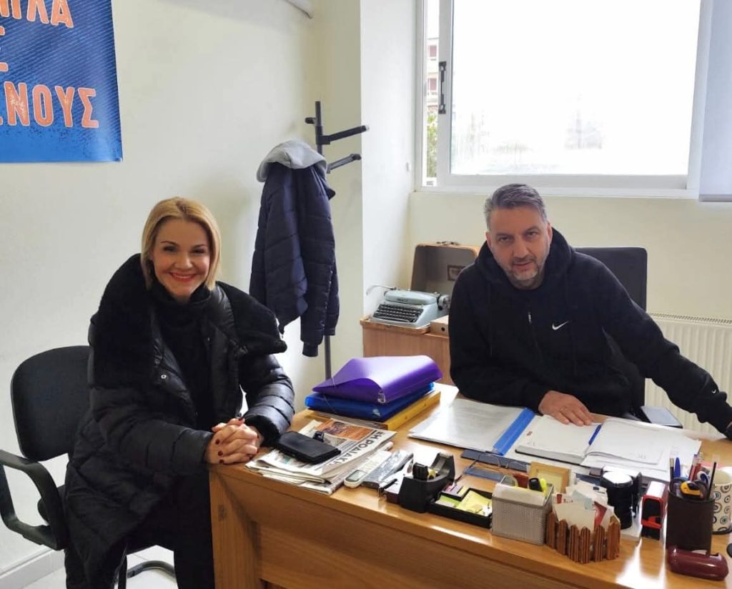 Η επέκταση του επιδόματος ανεργίας, τα ένσημα των ξεναγών και ευρύτερα εργασιακά ζητήματα στα Δωδεκάνησα στη συνάντηση της Μίκας Ιατρίδη με τον Πρόεδρο του ΕΚΡ, Παναγιώτη Εγγλέζο.