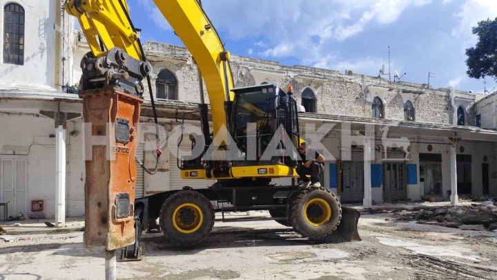 Με εντατικούς ρυθμούς συνεχίζονται οι εργασίες στη Νέα Αγορά. Αγώνας δρόμου για να ολοκληρωθούν τα έργα