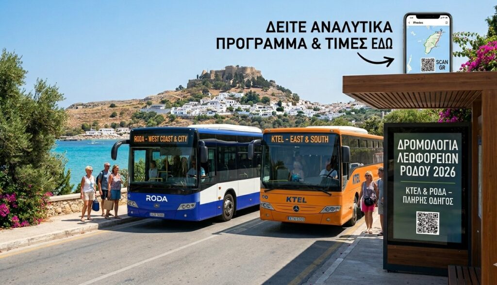 Δρομολόγια Λεωφορείων Ρόδου 2026: Δείτε Αναλυτικά Πρόγραμμα & Τιμές