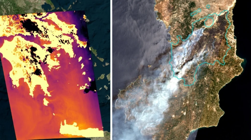 Οι πρώτες εικόνες από τους ελληνικούς θερμικούς δορυφόρους που θα παρακολουθούν τις πυρκαγιές σε πραγματικό χρόνο Οι πρώτες εικόνες από τους ελληνικούς θερμικούς δορυφόρους που θα παρακολουθούν τις πυρκαγιές σε πραγματικό χρόνο