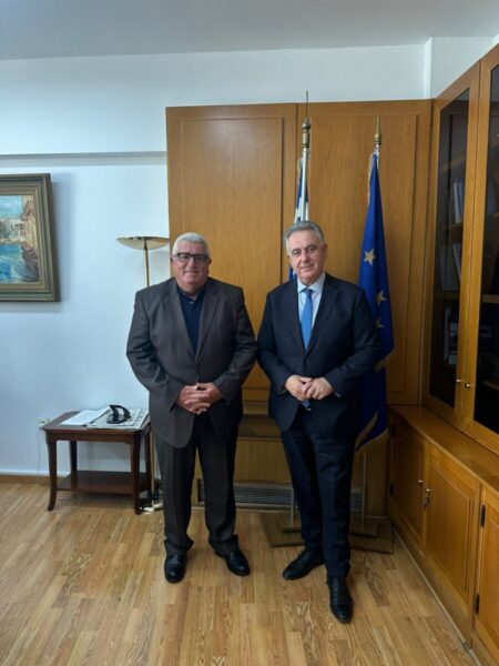 Συνάντηση του Αντιπεριφερειάρχη Πρωτογενούς Τομέα Φιλήμονα Ζαννετίδη με τον Υφυπουργό Αγροτικής Ανάπτυξης και Τροφίμων Θανάση Καββαδά
