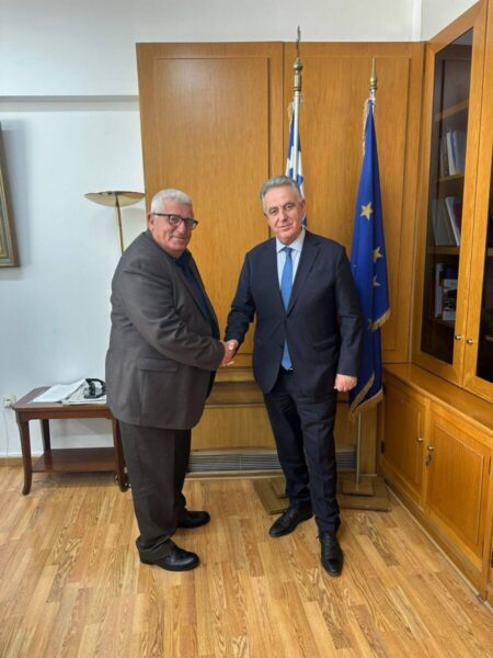 Συνάντηση του Αντιπεριφερειάρχη Πρωτογενούς Τομέα Φιλήμονα Ζαννετίδη με τον Υφυπουργό Αγροτικής Ανάπτυξης και Τροφίμων Θανάση Καββαδά
