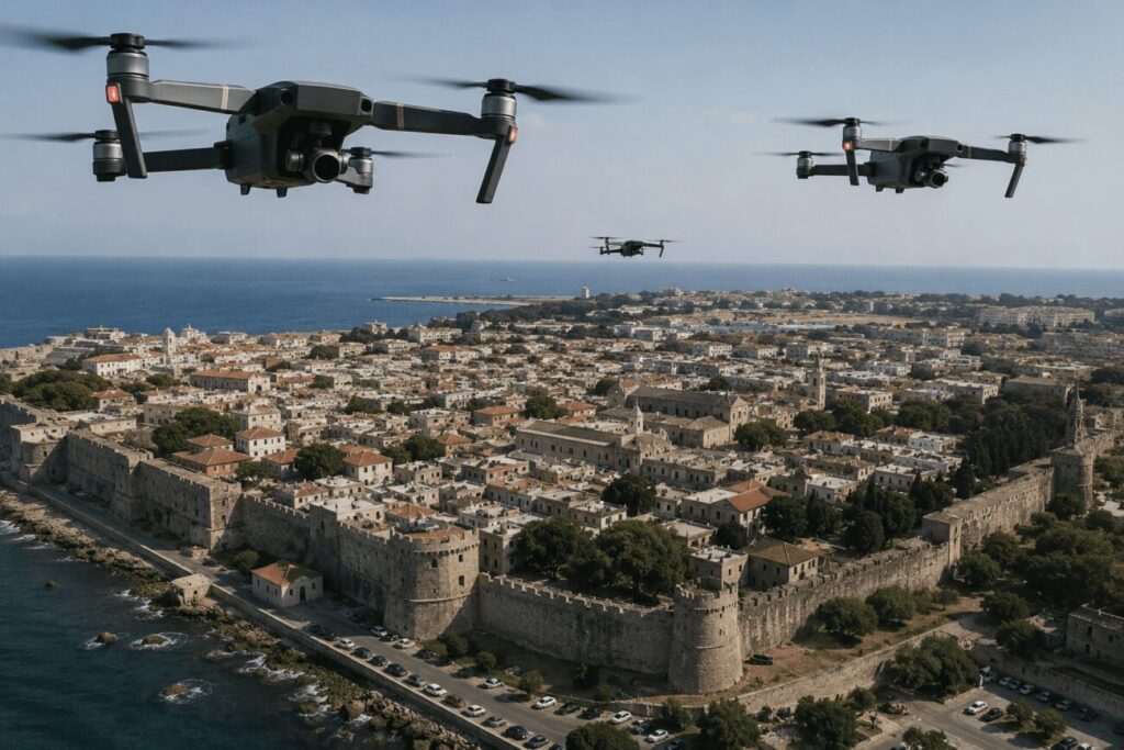 Στην Αρχή Προστασίας Δεδομένων Προσωπικού Χαρακτήρα η υπόθεση των drones στη Μεσαιωνική Πόλη