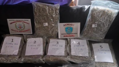 Ποσότητα 10,5 κιλών ακατέργαστης κάνναβης εντοπίστηκε στον Πειραιά, συνελήφθη ένας 21χρονος