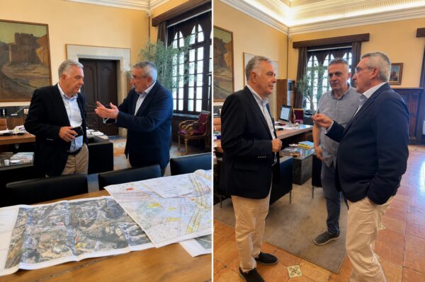 Συνάντηση του Βασίλη Α. Υψηλάντη με τον Περιφερειάρχη Νοτίου Αιγαίου και Πρόεδρο της ΕΝΠΕ Γιώργο Χατζημάρκο