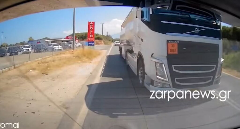 Συνελήφθη στο Ηράκλειο ο οδηγός του βυτιοφόρου που καταγράφηκε σε βίντεο να οδηγεί επικίνδυνα στα Χανιά (video)