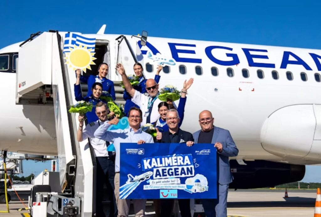 AEGEAN: Εγκαινίασε πτήσεις από το Πάντερμπορν προς τη Ρόδο για λογαριασμό της TUI AEGEAN: Εγκαινίασε πτήσεις από το Πάντερμπορν προς τη Ρόδο για λογαριασμό της TUI