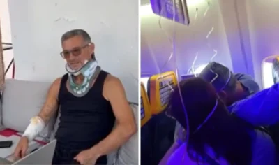 Πτήση τρόμου της Ryanair: Συγκλονίζει η επιβάτιδα που συγκράτησε τον Σέρβο από το σπασμένο παράθυρο – “Ένα κομμάτι του προσώπου του ήταν σαν πλαστελίνη” (Βίντεο)